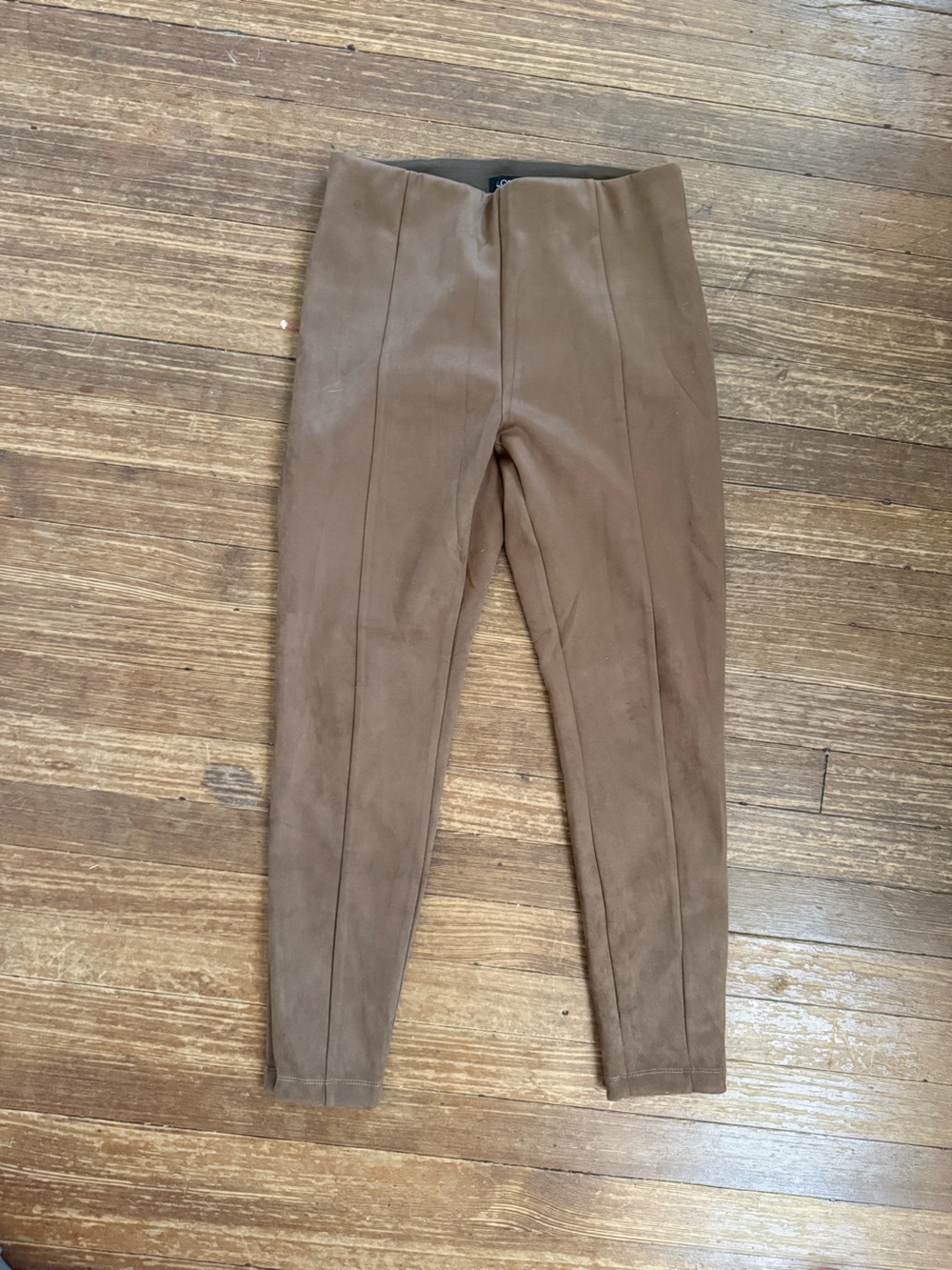 LOFT Women’s Suede Tan Brown Slim Leg Chinos Size Small